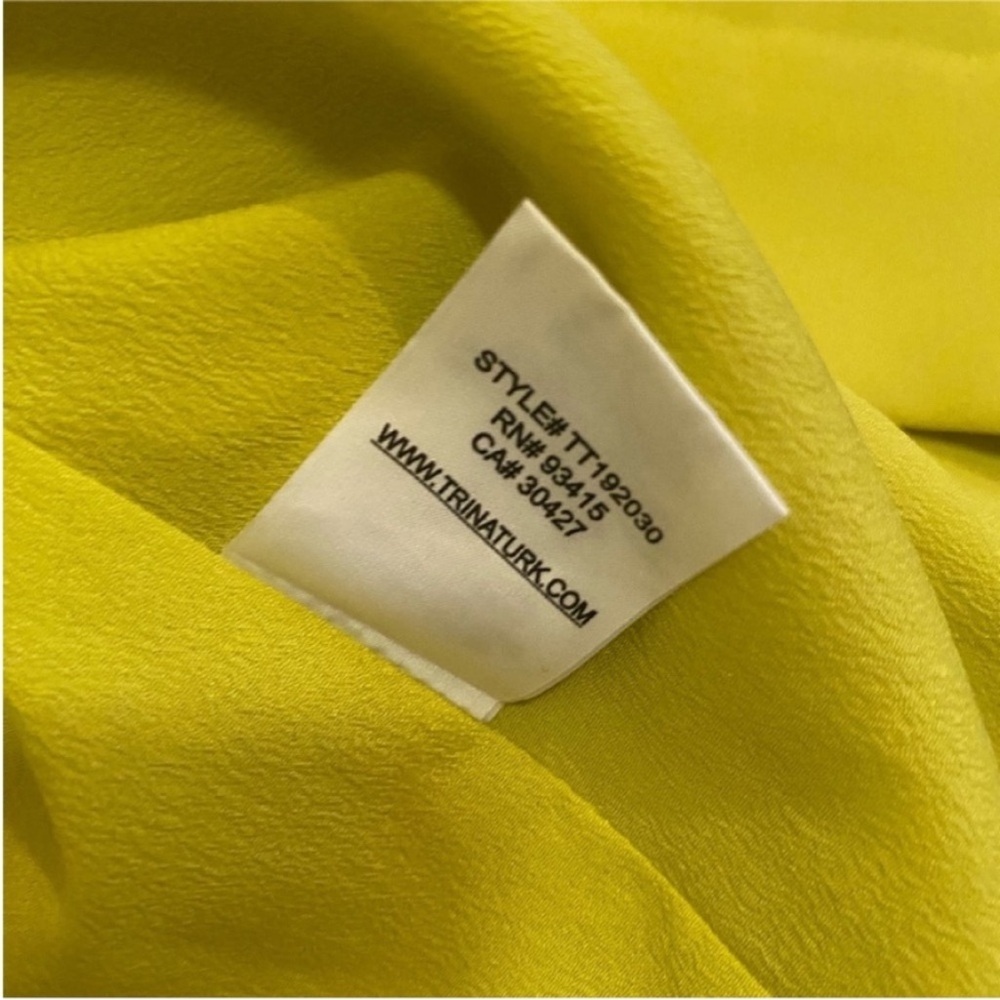 Trina Turk Summer Dress Scenic Pleated Short Sleeve Shift Dress size 4 - Picture 12 of 13